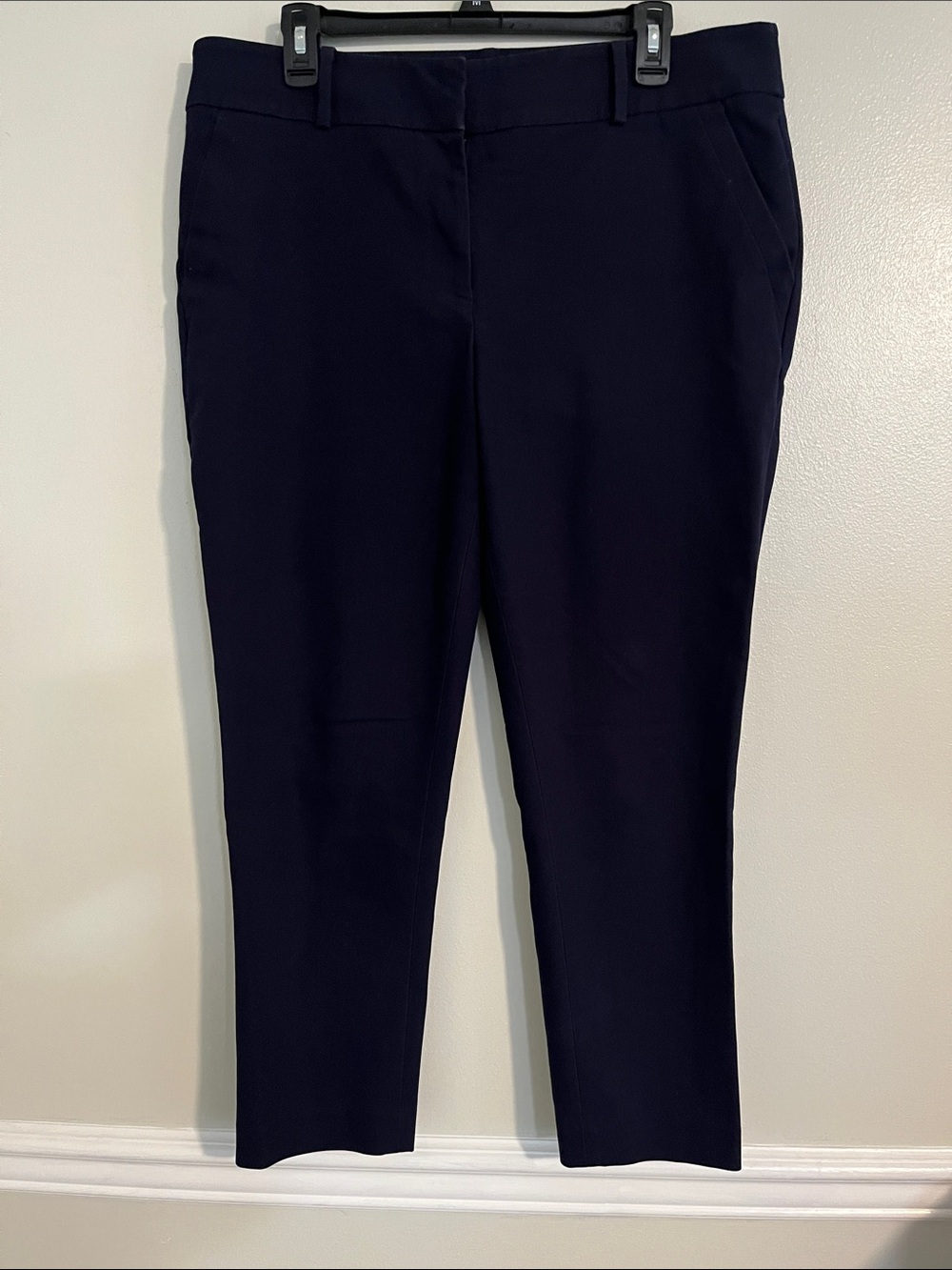 LOFT Navy Cropped Slim Ankle Pants
